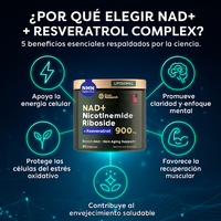 NAD Resveratrol - Cápsulas juventud
