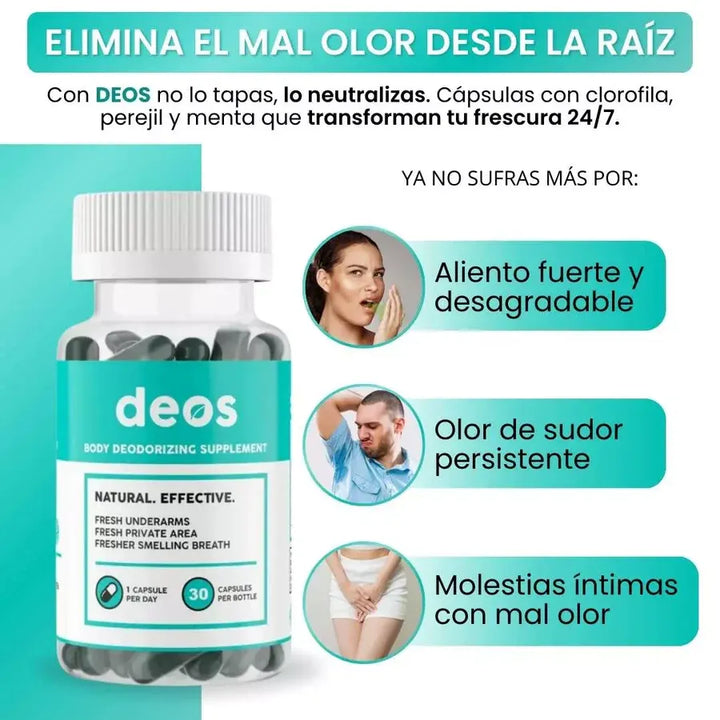 Cápsulas Deos - Elimina el mal olor corporal