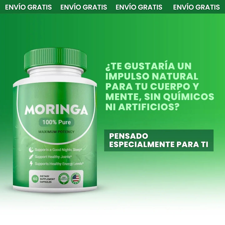 Moringa Capsulas - energía, defensas, digestión, piel y más